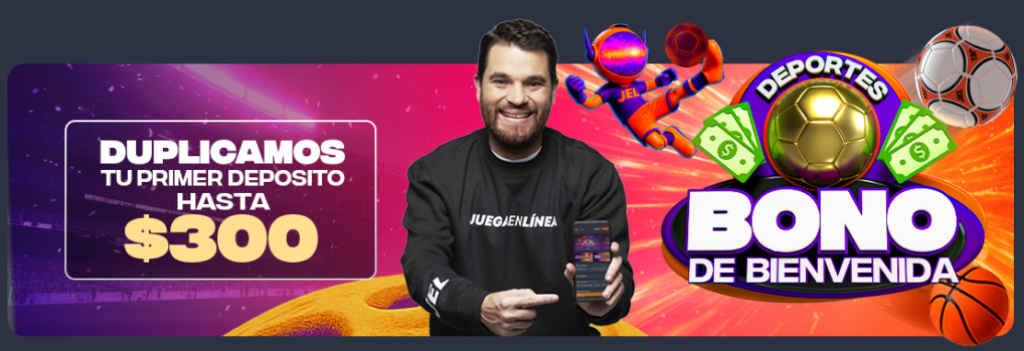 juegaenlinea bono bienvenida deportes